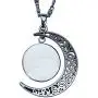 GiftJewelryShop Morocco Flag Crescent Moon Galactic Universe Glass Cabochon Pendant Necklace GiftJewelryShop Morocco Flag Crescent Moon Galactic Universe Glass Cabochon Pendant Necklace