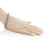 Gem Stone King 15.00 Cttw Princess Cut Blue and White Cubic Zirconia CZ Women Tennis Bracelet 7 Inch