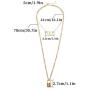 Ursumy Punk Layered Long Necklaces Gold Handcuffs Necklace Chain with Lock Pendant Necklace Jewelry for Women and Girls