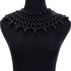 Bib Collar Necklace Chunky CCB/Crystal/Pearl Resin Beads Chain Choker Statement Necklace Womens Fashion Jewelry Necklace