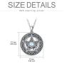 MBSUUH Celtic Knot Star Necklace 925 Sterling Silver Star Moon Celtic Knot Round Pendant Necklace Jewelry Gift for Women