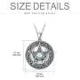 MBSUUH Celtic Knot Star Necklace 925 Sterling Silver Star Moon Celtic Knot Round Pendant Necklace Jewelry Gift for Women MBSUUH Celtic Knot Star Necklace 925 Sterling Silver Star Moon Celtic Knot Round Pendant Necklace Jewelry Gift for Women