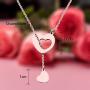 ENSIANTH Rose Gold Zodiac Signs Heart Necklace Stainless Steel Lariat Y Necklace Best Birthday Gift