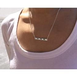 EFYTAL 40th Birthday Gifts for Women, 925 Sterling Silver Four CZ Bar Necklace For Her, 4 Decade Jewelry 40 Years Old
