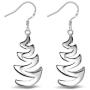 YAZILIND Sparkling Drop Dangle Earrings Statement Silver Winding Shinning Women Fish Hook Earrings Dainty Elegant Party Jewelry