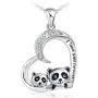 Panda Necklace for Women 925 Sterling Silver I Love You Forever Necklace Jewelry Gifts for Women Mom Wife Daughter Girls