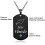 SunnyHouse Jewelry His & Hers Matching Set Titanium Stainless Steel His Crazy Her Weirdo Couple Pendant Necklace in a Gift Box SunnyHouse Jewelry His & Hers Matching Set Titanium Stainless Steel His Crazy Her Weirdo Couple Pendant Necklace in a Gift Box