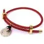 18K Gold Plated Saint Benedict Red String Bracelet Adjustable Charm Genuine Jetstone 18K Gold Plated Saint Benedict Red String Bracelet Adjustable Charm Genuine Jetstone