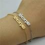 HUTINICE Gothic Old English Scorpio Leo Zodiac Bracelet for Women, 18K Gold Chain Horoscope Constilation Letter Bracelet Baby Girl Jewelry