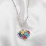 Autism Awareness Keychain Gifts for Autistic Colorful Puzzle Piece Key Ring Set of 2