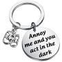 BAUNA Theatre Broadway Drama Actor Gifts Annoy Me and You Act in The Dark Key Ring Funny Theatre Gift Musicals Gifts for Stage Manager Thespians and Stage Geeks