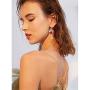 DAMLENG Unique Chic Handmade Stainless Steel Red Wine Glass Dangle Drop Earrings for Women Girls Statement Jewelry Gifts