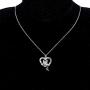 WSNANG White Dove Jewelry Peace and Love Necklace Dove in Heart Necklace Peace Statement Gift