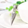 TULIP LY 2 Pack Mens Fashion Spear Point Arrowhead Pendant Necklace Retro Metal Gold Silver Long Arrow Pendant Rolo Cable Sweater Chain Biker Punk Jewelry for Men Boys Personality Gifts