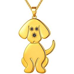 beautlace Puppy Dog Necklaces 18K Gold/Silver/Black Gun Plated Cute Animals Pendant Necklace Jewelry Gifts for Dog Lover KP0134