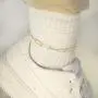 14K Gold Filled Paperclip Chain Anklet for Women and Teen Girls, Oval Chain Link Ankle Bracelet 9 10 11 inches, plus size anklet