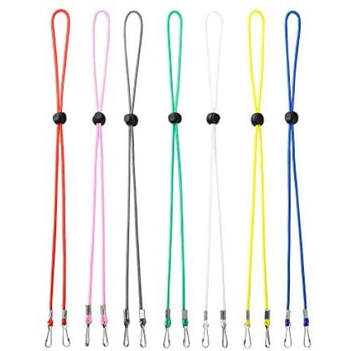 shownii 7 pcs -12 pcs Lanyard for Face Mask Kids Adjustable Mask Lanyard for Women Men Fits Neck with Clips