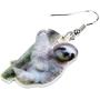 NEWEI Acrylic Unique South American Sloth Earrings Dangle Drop For Women Girl Wild Animal Jewelry Charm Gifts