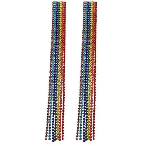 Elegant rainbow earrings long party costume jewelry formal cocktail costume jewelry celebrity red carpet fun fashion prom club cool Elegant rainbow earrings long party costume jewelry formal cocktail costume jewelry celebrity red carpet fun fashion prom club cool