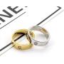 Joanana Love Rings 18K Gold Plated with Cubic Zirconia Stones Stainless Steel Promise Ring Wedding Band Jewelry Birthday Present for Her Women Teen Girls