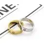 Joanana Love Rings 18K Gold Plated with Cubic Zirconia Stones Stainless Steel Promise Ring Wedding Band Jewelry Birthday Present for Her Women Teen Girls