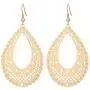 Drop Dangle Earrings Rose Gold or Silver Metal Filigree Teardrop Earrings Jewelry Gift for Women Teen Girls