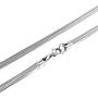 MOWOM 4.0mm Wide Silver Color Mens Chain Necklace for Women Boys Kids Water Resistant Stainless Steel Snake Men Necklace Chain Link Necklace Thin (14-40 Inches Long)