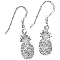 Sterling Silver Pineapple Dangle Earrings