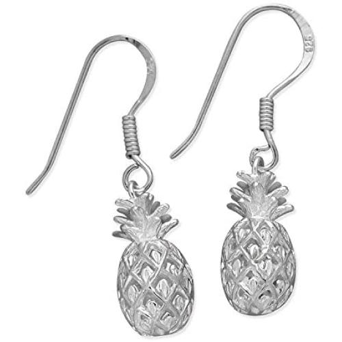 Sterling Silver Pineapple Dangle Earrings