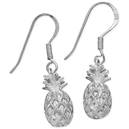 Sterling Silver Pineapple Dangle Earrings Sterling Silver Pineapple Dangle Earrings