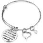 iJuqi Sister Bracelets Sister Gifts - Side by Side or Miles Apart We are Sisters Connected by The Heart Sister Bracelet Jewelry Sister Gifts from Sister