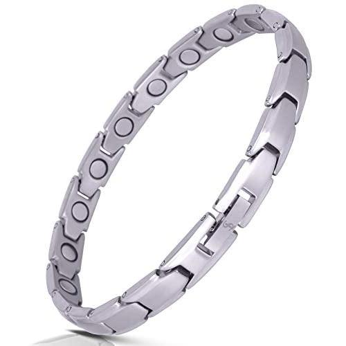 Elegant Womens Titanium Magnetic Therapy Bracelet Pain Relief for Arthritis and Carpal Tunnel