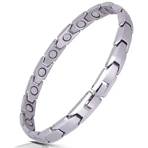 Elegant Womens Titanium Magnetic Therapy Bracelet Pain Relief for Arthritis and Carpal Tunnel Elegant Womens Titanium Magnetic Therapy Bracelet Pain Relief for Arthritis and Carpal Tunnel