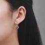 SBLING Platinum Plated Cubic Zirconia/Swarovski Cushion Shape Halo Pendant Necklace/Earrings- Gifts for Women/Girls