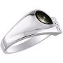 RYLOS Mens Rings Sterling Silver Ring - Timeless Pear Shape Cabochone Gemstone & Diamonds - Tear Drop Rings For Men Mens Rings Silver Rings Sizes 8,9,10,11,12,13 Mens Jewelry