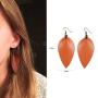 ASHMITA ASHMITA Leather Teardrop/Leaf Earrings for Women Girls Dangle Petal Earring Set