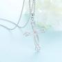 S925 Sterling Silver Jewelry Cross Pendant Necklace for women girls