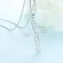 S925 Sterling Silver Jewelry Cross Pendant Necklace for women girls
