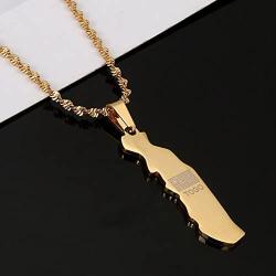 Map of Togolaise Pendant Necklaces Jewellery Map Togo Jewelry Togolese Necklace