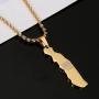 Map of Togolaise Pendant Necklaces Jewellery Map Togo Jewelry Togolese Necklace