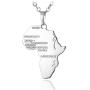 Godyce Africa Map Necklace Jewelry - Gold/Silver-Tone Alloy with Gift Box