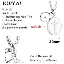 KUIYAI God Grant Me The Serenity to Accept The Things Necklace with Mustard Seed Charm Praying Hands Necklace Christian Gift Serenity Prayer Jewelry Faith Gift Religious Gift