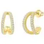 PAVOI 14K Gold Plated Sterling Silver Split Hoop Huggie Earrings in Rose Gold, White Gold and Yellow Gold PAVOI 14K Gold Plated Sterling Silver Split Hoop Huggie Earrings in Rose Gold, White Gold and Yellow Gold