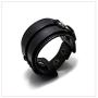 Nsitbbuery Hip Hop Wide Leather Cuff Bracelet