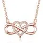Shareky Infinity Heart Necklace Cubic Zirconia Love Pendant Necklace Gift for Women Monther Wife Girlfriend