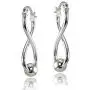 Sterling Silver Infinity Figure 8 Bead Drop Earrings