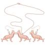 WEVENI Alloy German Shepherd Dog Jewelry Set Pet Earrings Necklace Silver Gold Plated Pendant Gifts for Women Girls Ladies
