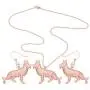 WEVENI Alloy German Shepherd Dog Jewelry Set Pet Earrings Necklace Silver Gold Plated Pendant Gifts for Women Girls Ladies