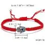 4Pcs Evil Eye Bracelets for Women Men,7 Knot Adjusted Handmade Lucky Bracelets for Protection Kabbalah Black Blue Red String Bracelets Amulet Jewelry Gift for Families Friends,4 Packs