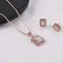 Miss Rabbit Elegant Women Wedding CZ Jewelry Set with Square Crystal Earrings & Necklace, Good for Gifts and Every Day Wear Miss Rabbit Elegant Women Wedding CZ Jewelry Set with Square Crystal Earrings & Necklace, Good for Gifts and Every Day Wear